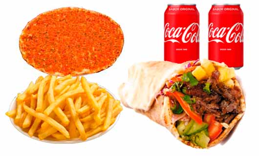 Menú Pizza más Dorum Khan Doner Kebab en Almendralejo